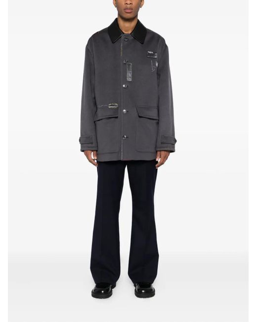 Marni Black Leather Collar Jacket for men