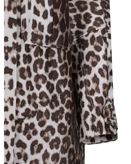 Zimmermann Black Animal Print Coat