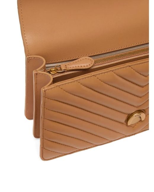 Pinko Love Birds ショルダーバッグ Brown