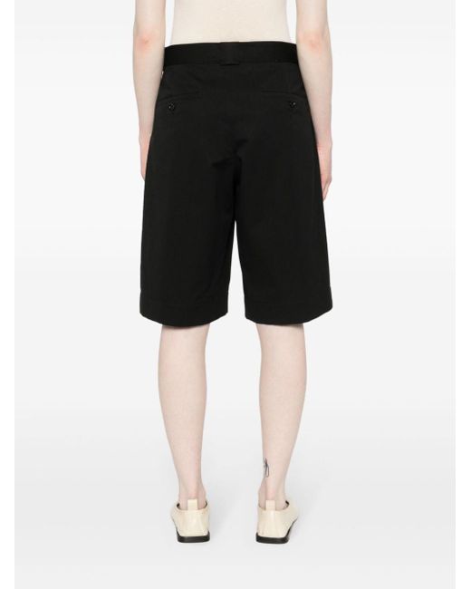 Lemaire Black Knee-length Cotton Shorts