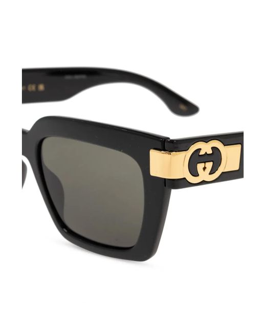 Occhiali Da Sole 797427 J1691 1012 Cat-Eye di Gucci in Black