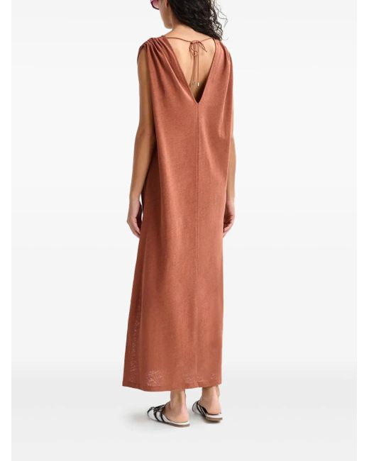 Essentiel Antwerp Brown Haran Maxikleid