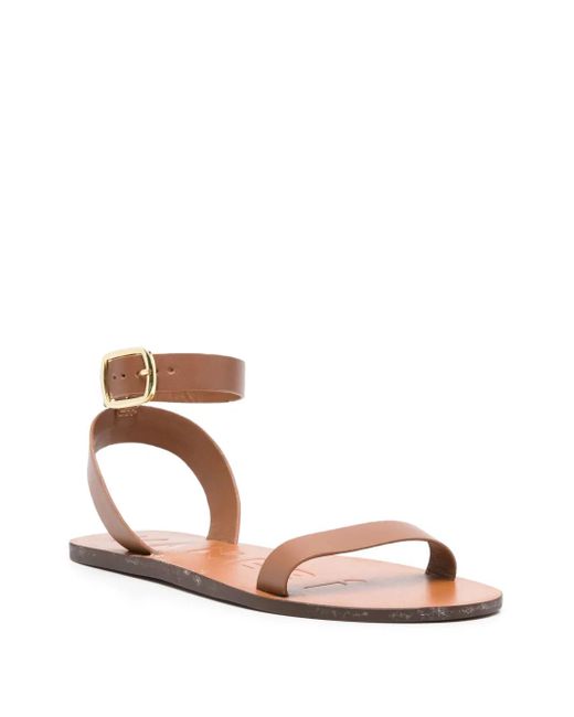 Manebí Pink Chloe Single-Band Buckle Sandals