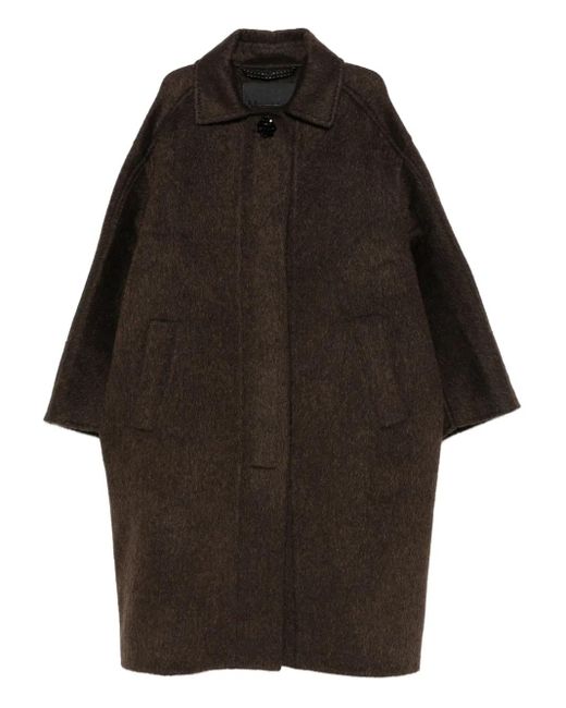Max Mara Black Prosit Buttoned Coat
