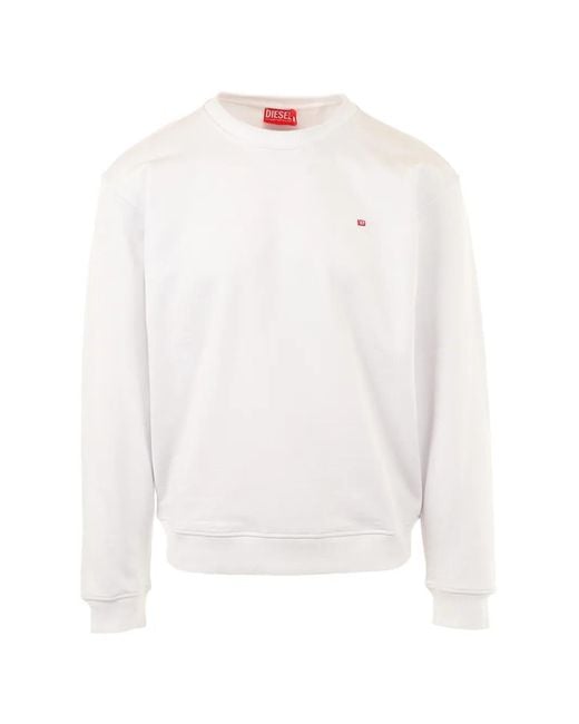 DIESEL メンズ ホワイト クルーネック スウェットシャツ 【公式通販】