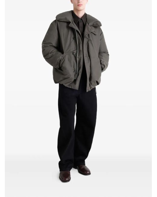 Lemaire Gray Bubble-Collar Puffer Jacket for men