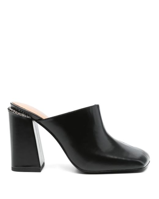Mules Angie con tacón de 90 mm Ash de color Black