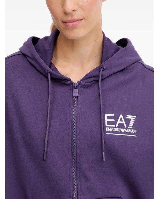 Tuta Sportiva Con Cappuccio di EA7 in Purple