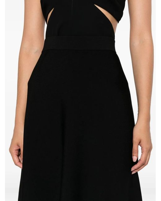 Max Mara Black Lazio Knited Midi Skirt