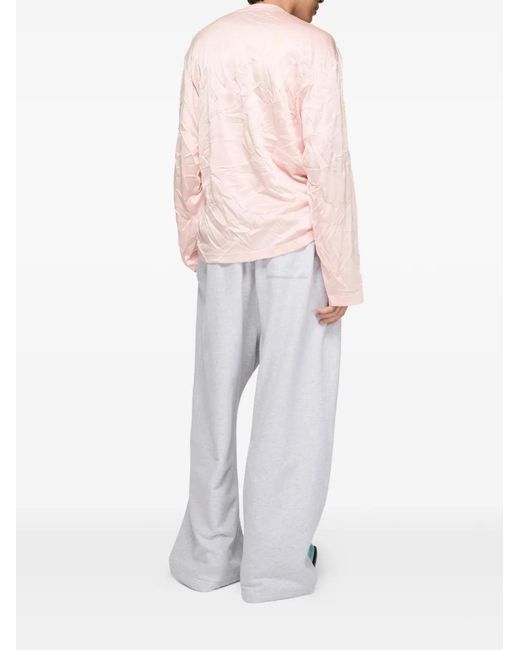 Camisa de manga larga con efecto arrugado Acne de color Pink