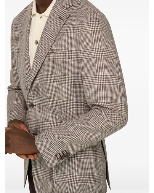 Boggi Gray Checked Blazer for men