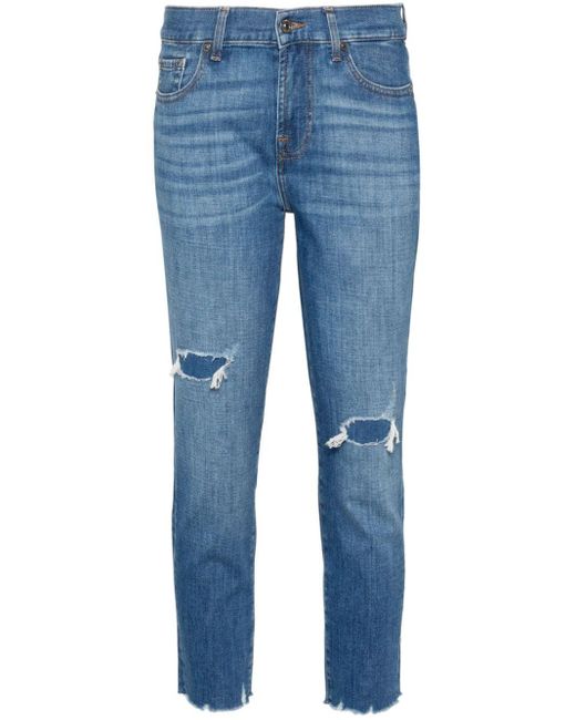 7 For All Mankind Blue Josefina Skinny-Jeans