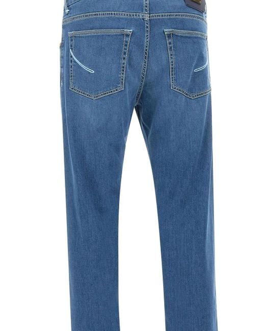 メンズ Hand Picked Logo-patch Jeans Blue