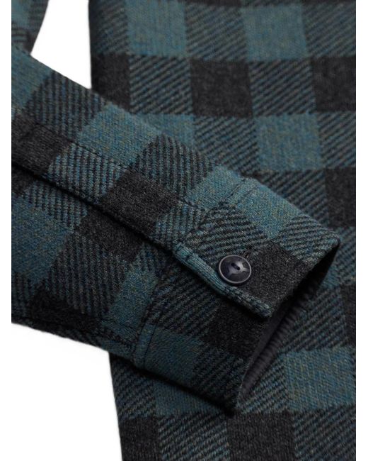 RRL Green Check-Pattern Button-Down Shirt Jacket for men