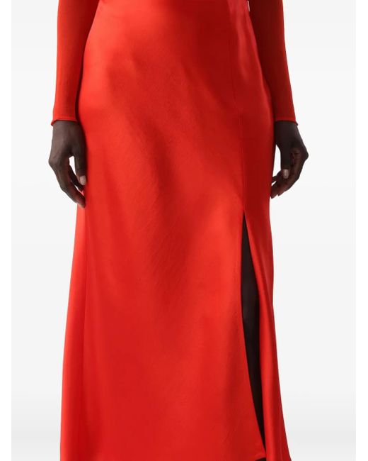 Jason Wu Red Zip-Fastening Straight Skirt