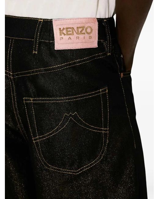 KENZO Gray Five-Pockets Wide-Leg Jeans for men