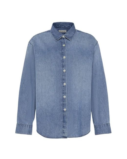 Calvin Klein Blue Button-Down Denim Shirt