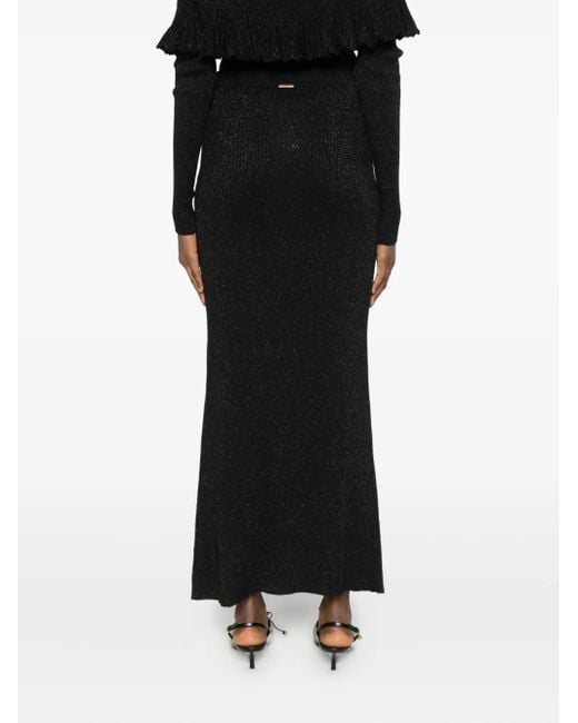 Twinset Rok Met Split in het Black