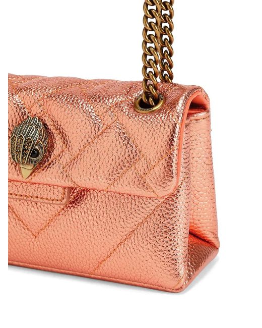 Kurt Geiger Pink Kensington 17 Eagle-Motif Shoulder Bag