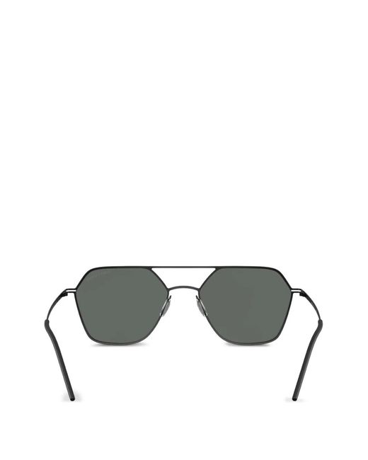 Giorgio Armani Gray Geometic-Frame Sunglasses for men