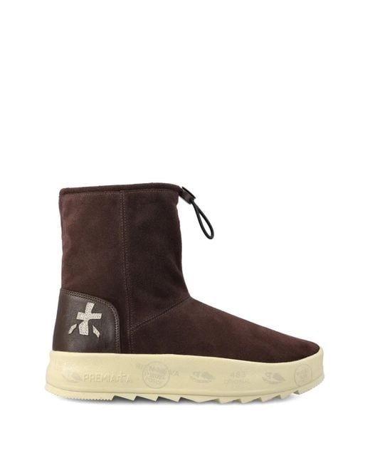 Premiata Brown Suede Ankle Boots