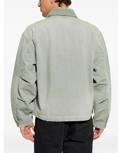 Carhartt Green Arcan Zip-Up Denim Jacket for men