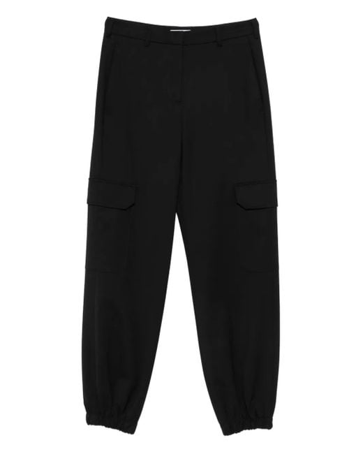 PT Torino Black Belt-Loop Trousers