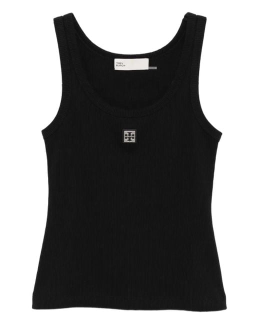 Tory Burch Black Scoop Tank