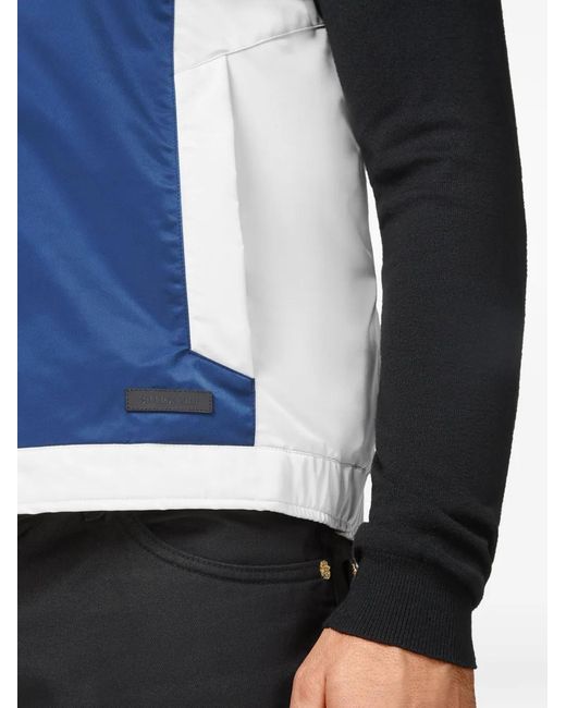 Billionaire Blue Gilet Zippé À Design Colour Block for men