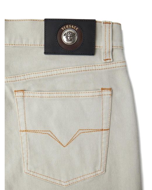 Versace Gray Jean À Coupe Fuselée for men