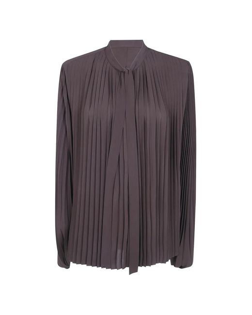Tom Ford Purple Pleated Bow-Detail Shirt