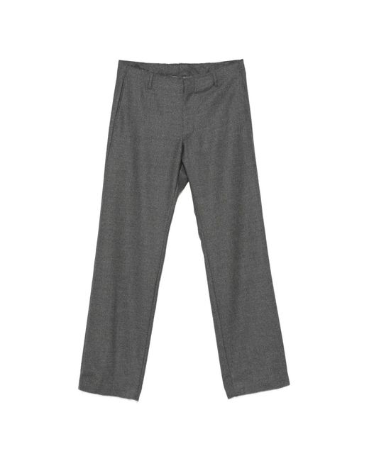 MM6 by Maison Margiela Gray Raw-Edge Tailored Trousers