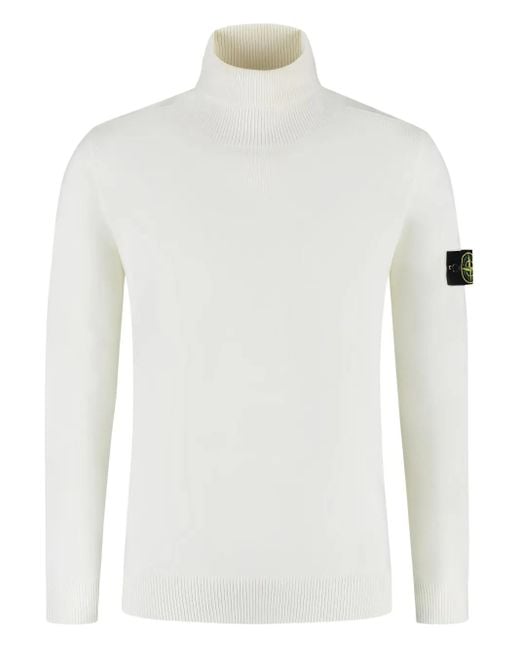 Maglione Con Tasca Applicata di Stone Island in White da Uomo