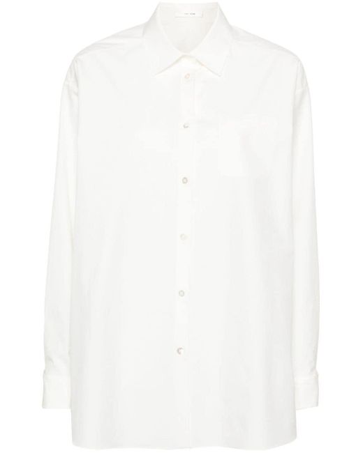The Row White Moon Shirt In Cotton