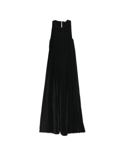 Joseph Black Irregular Pleats Dress