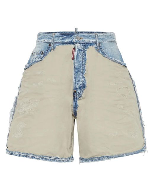 DSquared² Blue Semplice Carpenter Denim Shorts for men