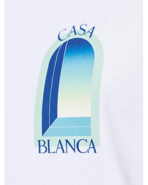 Casablanca White Classic T-Shirt For for men