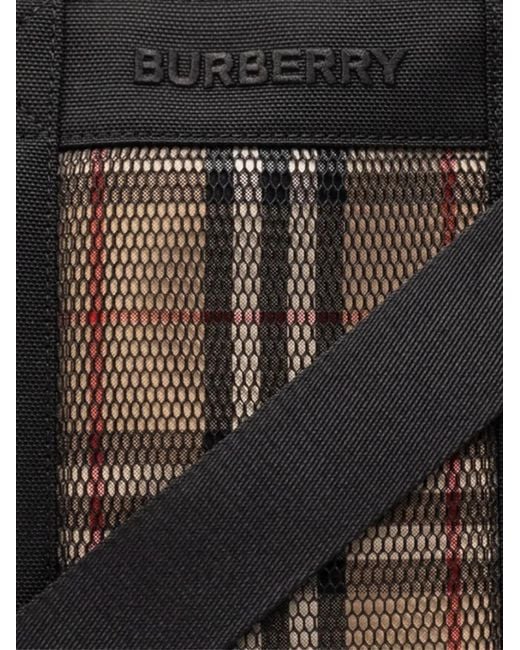 Burberry Black Ormond Check-Pattern Tote Bag