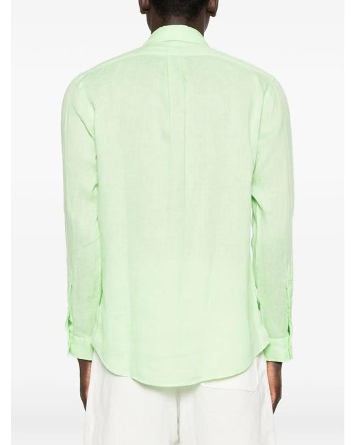 Polo Ralph Lauren Green Long-Sleeve Shirt for men