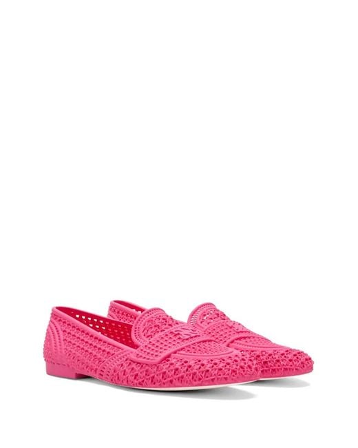 Casadei Pink 3D-Printed Loafers