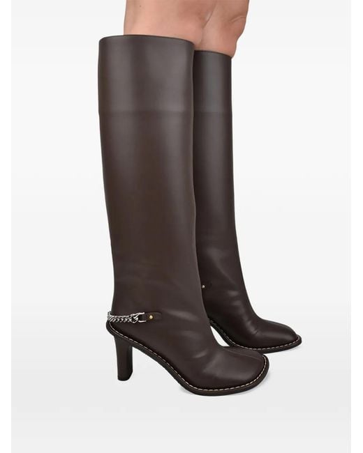 Stella McCartney Brown Ryder Chain-Detail Boots