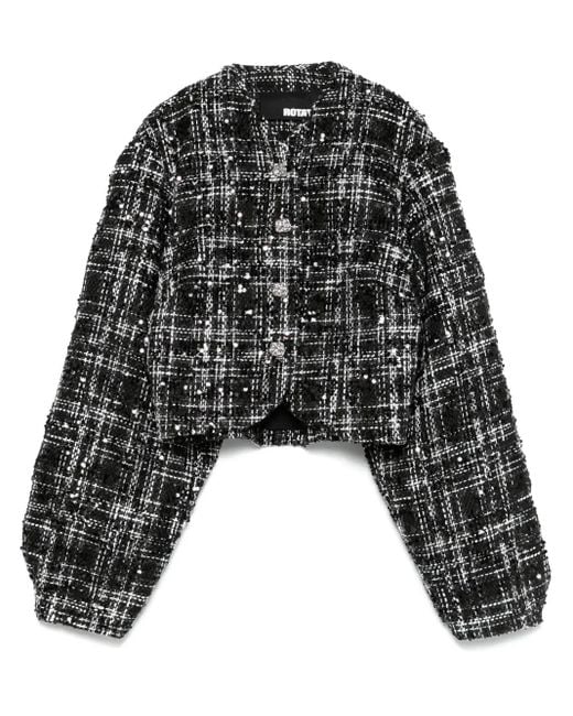 ROTATE BIRGER CHRISTENSEN Black Bouclé Jacket