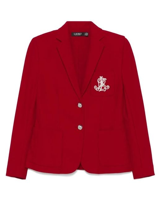 Blazer À Patch Logo Ralph Lauren en coloris Red