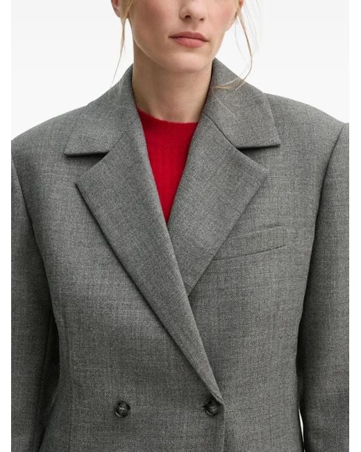 Herskind Gray Double-Breasted Blazer
