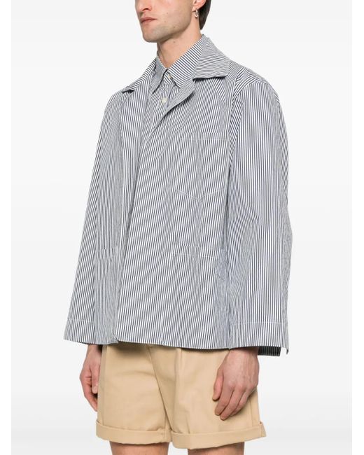 Maison Margiela Gray Striped Jacket for men