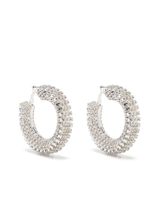 Magda Butrym Puff Crystal-embellished Earrings in White | Lyst UK