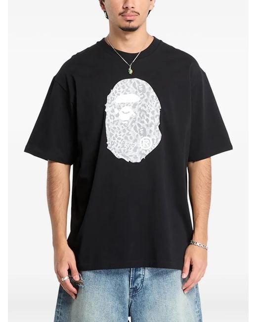 A Bathing Ape Black Ape Head-Print T-Shirt for men