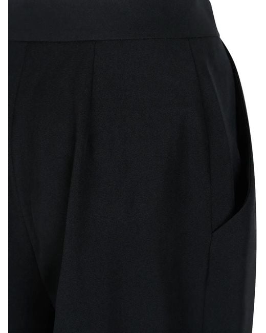 Balmain Black Pleated Straight-Leg Trousers
