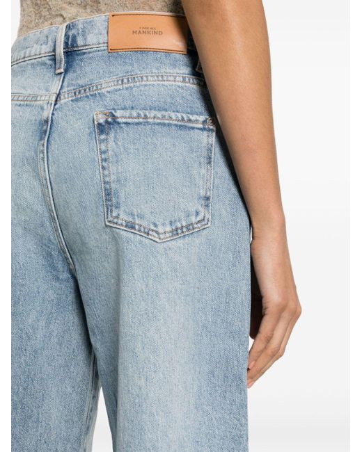 7 For All Mankind Blue Zoey High-Rise-Jeans