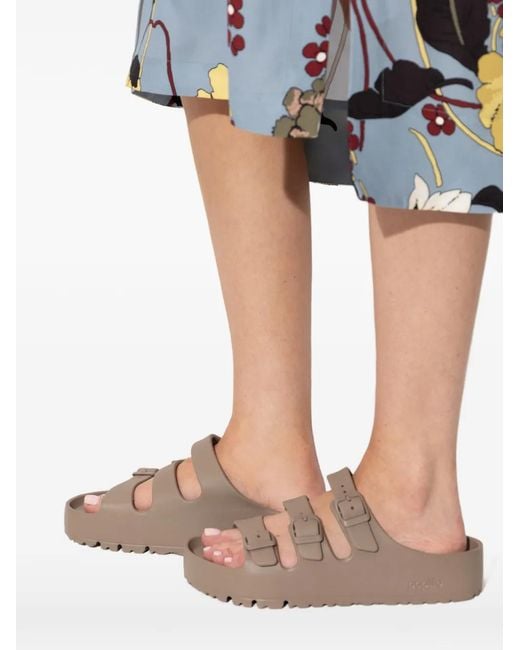 Birkenstock Brown Florida Buckle Strap Sandals